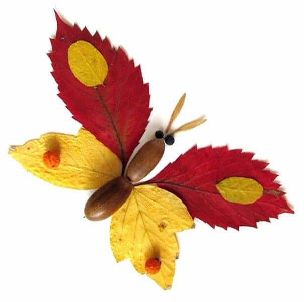 Krásné a levné dekorace vytvořené z popadaného podzimního listí