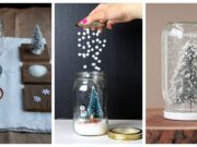 vytvořte si krásné vánoční sněžítko ze zavařovací sklenice – 20+ inspirací