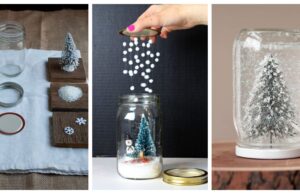 vytvořte si krásné vánoční sněžítko ze zavařovací sklenice – 20+ inspirací