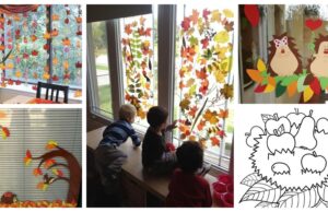 Podzimní výzdoba oken + šablony