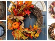 inspirace na podzimní věnce na vchodové dveře