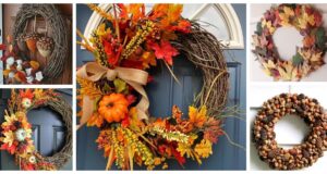inspirace na podzimní věnce na vchodové dveře
