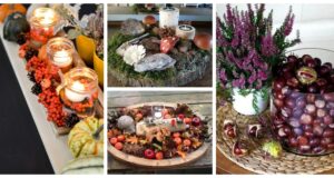 Přírodní dekorace na stůl