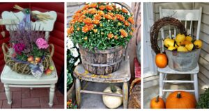 Proměňte starou židli v krásnou podzimní dekoraci