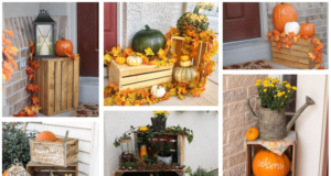 Jednoduché podzimní dekorace - Základem je dřevěná přepravka!