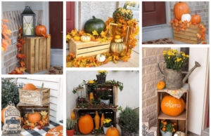 Jednoduché podzimní dekorace - Základem je dřevěná přepravka!