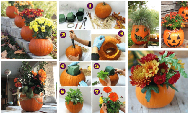 originální podzimní květináč