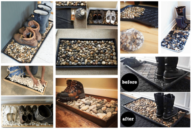 vyrobte si originální rohožku z obyčejného kačírku! prima inspirace