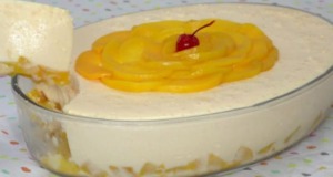 Snadný a osvěžující: Nepečený broskvový pamlsek ze 3 ingrediencí! Nepečený broskvový pamlsek ze 3 ingrediencí