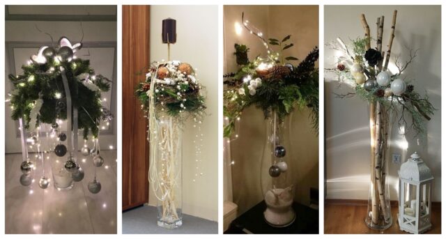 budete potřebovat skleněnou nádobu, jehličí a světýlka – zimní tvoření