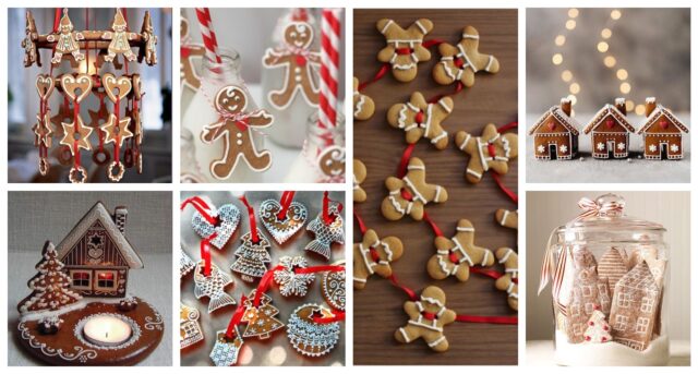 dekorace z vánočních perníčků – vytvořte si z nich věnce, řetězy i ozdoby