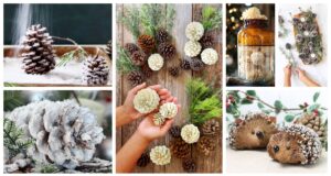 20+ nádherných nápadů ZDARMA! Jděte do lesa a nasbírejte si šišky na zimní tvoření. vydejte se na procházku a nasbírejte si šišky – inspirace na krásné tvoření