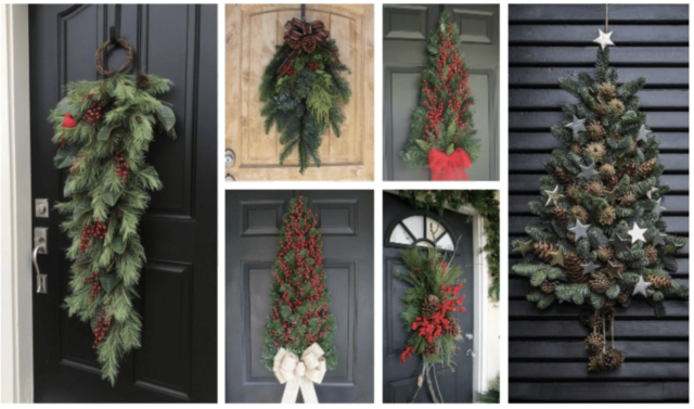 zkrášlete si vaše vchodové dveře takovýmto způsobem! Úžasné zimní dekorace