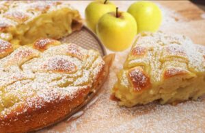 snadný a chutný jablečný koláč s vanilkovým krémem – vyzkoušejte ho