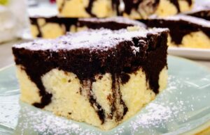 vynikající mramorový koláč, který je velmi šťavnatý – doporučujeme vyzkoušet