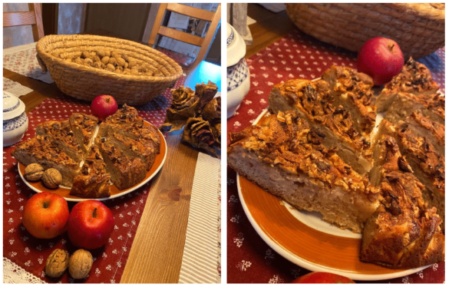 koláč s vlašskými ořechy, jablky a fantastickou chutí! prima inspirace