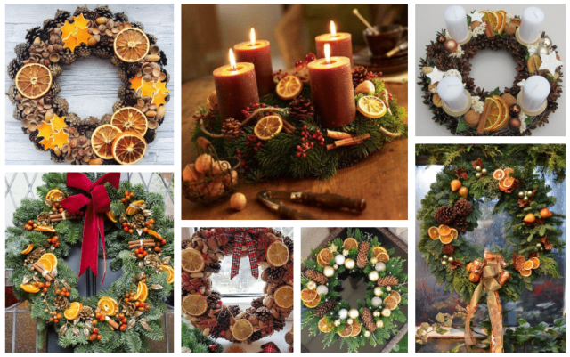 přidejte do vaší zimní dekorace také usušený pomeranč! výsledek stojí za to