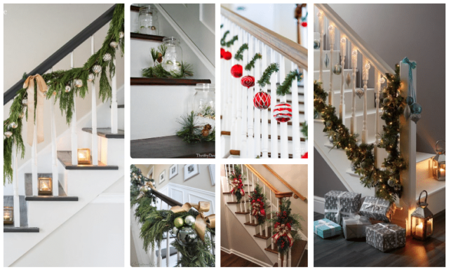20+ vánočních inspirací, jak zkrášlit vaše schodiště!