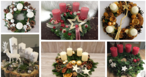 přidejte do vašeho adventního věnce také jehličí, šišky či skořápky – výsledek stojí za to!