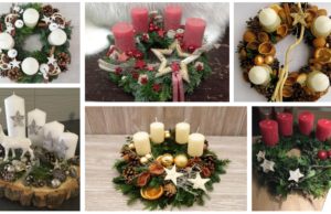 přidejte do vašeho adventního věnce také jehličí, šišky či skořápky – výsledek stojí za to!