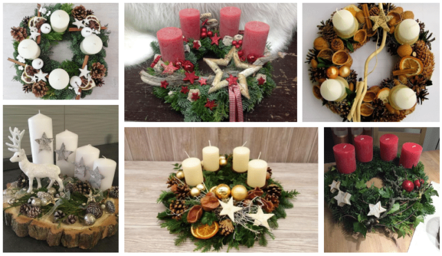 přidejte do vašeho adventního věnce také jehličí, šišky či skořápky – výsledek stojí za to!