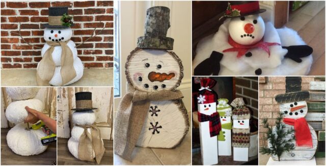 Úžasné nápady a návod na výrobu dekoračního sněhuláka na zahradu či do domu!