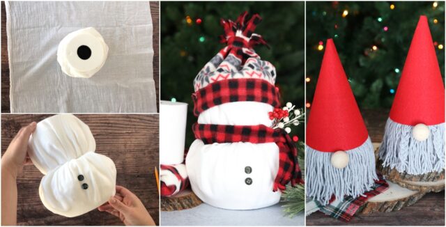 vánoční tvoření pro děti: vyrobte si dekorativního sněhuláka a skřítka z toaletního papíru!
