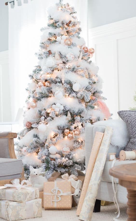 Inspirace na bílé vánoční stromečky