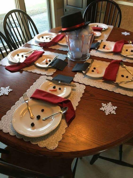 inspirace pro vánoční prostírání stolu