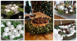 neutrácejte za drahé dekorace – stačí vám jen větvičky jehličí a vánoční koule