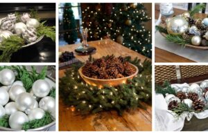 neutrácejte za drahé dekorace – stačí vám jen větvičky jehličí a vánoční koule