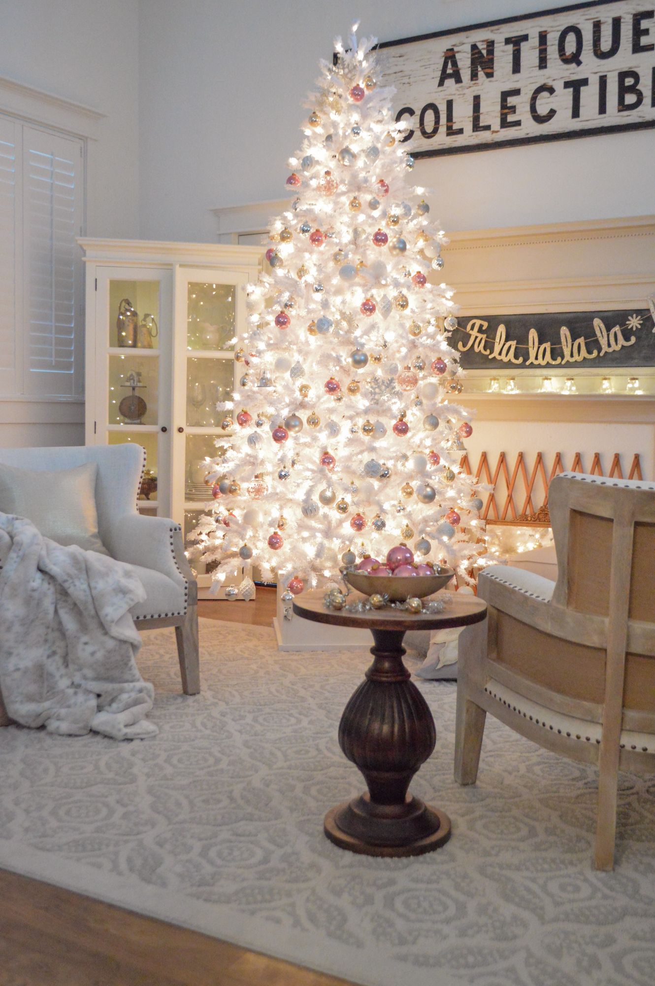 inspirace na bílé vánoční stromečky