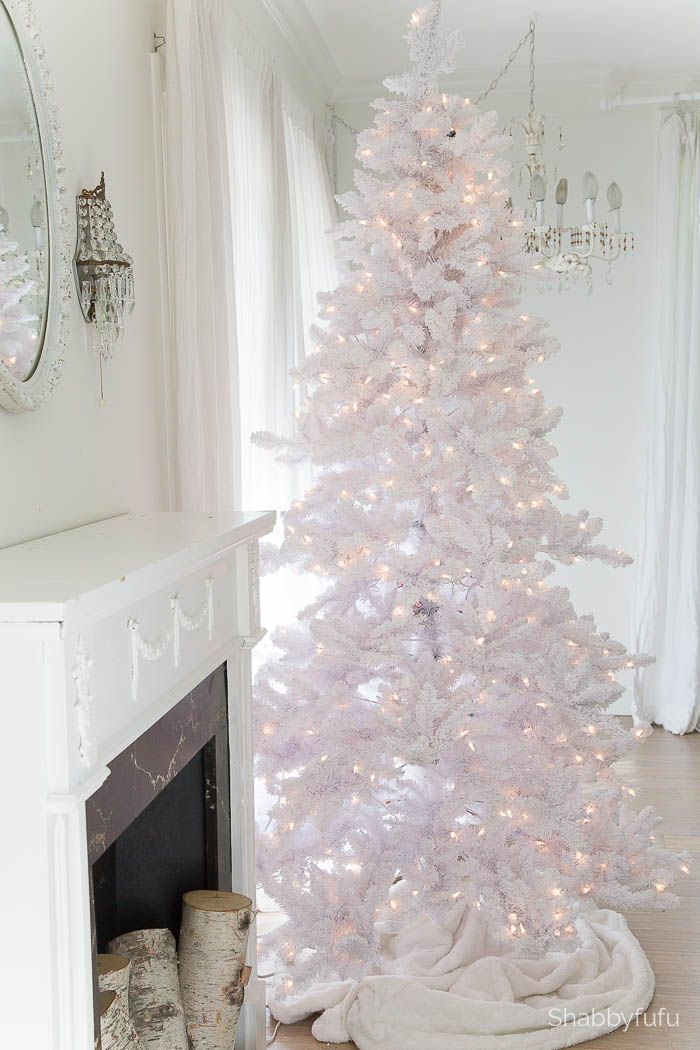 inspirace na bílé vánoční stromečky