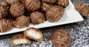 velmi chutné čokoládové kuličky plněné kokosem – recept na vánoční cukroví