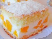 smetanový dort s tvarohem a broskvemi – takto nadýchaný dezert jste ještě neměli!