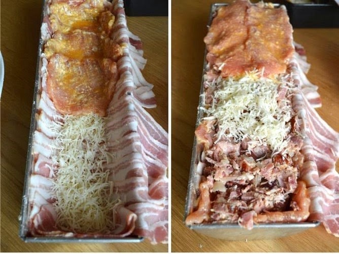 Pečená roláda s uzeným kolenem obalená v křupavé slanině