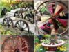 40 nápadů jak kreativně využít dřevěné kolo od vozu jako dekoraci