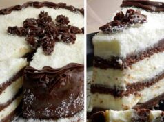 Kokosovo-čokoládový dort plněný krémem