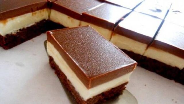 Recept na kostky Monte s kakaovým piškotem