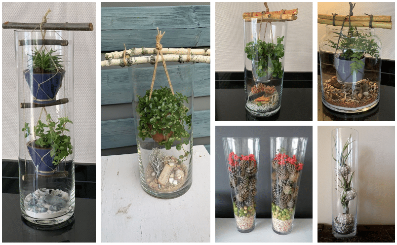 zkrášlete si vaší domácnost touto dekorací: základem je obyčejná skleněná váza!