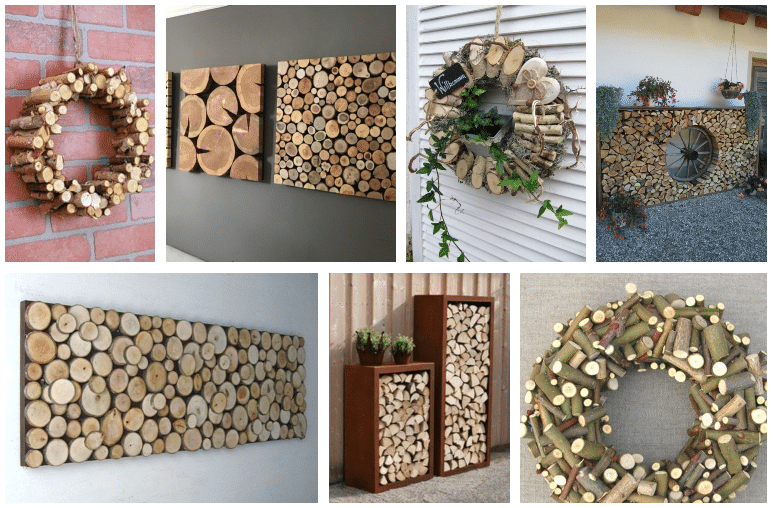 originální způsob, jak využít nasekané palivové dřevo – inspirujte se těmito výtvory!