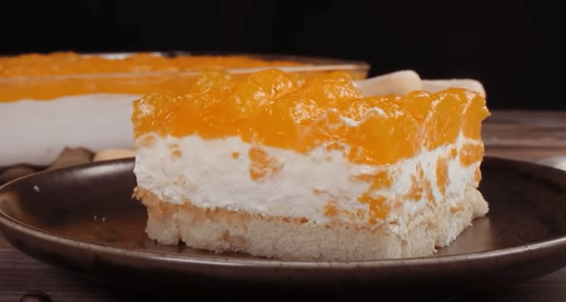 nepecená torta so susenkovým základom a mandarínkami ľahká a rýchla priprava 9