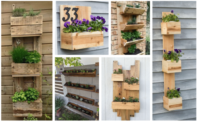 20+ krásných nástěnných květináčů ze dřeva: nezaberou vám téměř žádné místo!