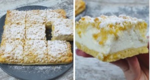 Zůstal vám v chladničce jogurt nebo zakysaná smetana? Využijte je na tento drobenkový koláč! Recept na drobenkový koláč s krémem ze smetany nebo jogurtu