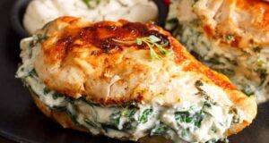 Šťavnaté kuřecí kapsy s krémovo-špenátovou náplní, které určitě nebudete dělat naposledy