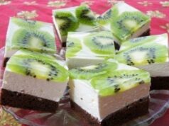 Recept na smetanové kiwi kostky