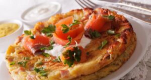 bramborové placky s uzeným lososem – chutné spojení lososa a bramborového těsta se smetanou!