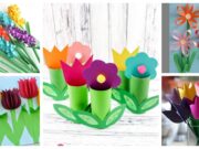tvoření pro děti na jarní měsíce pomocí barevného papíru