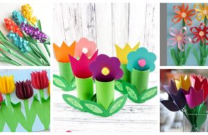 tvoření pro děti na jarní měsíce pomocí barevného papíru