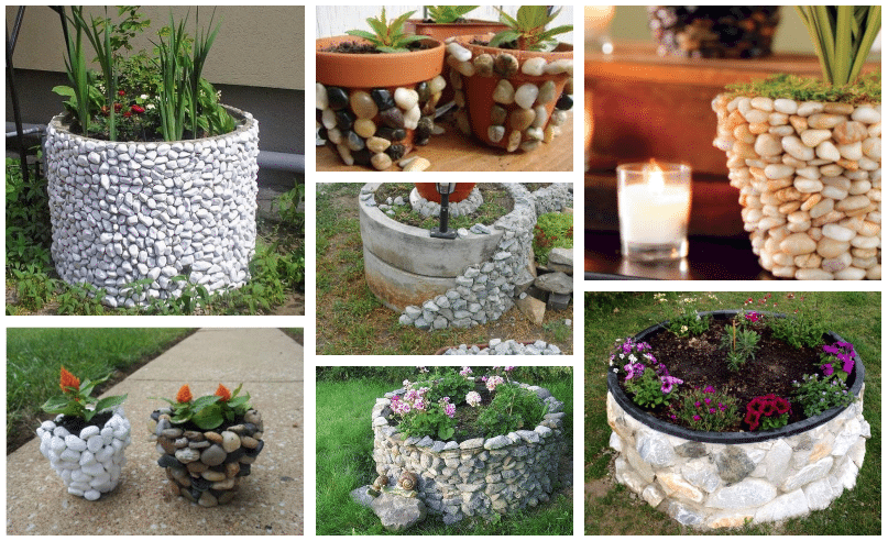 využijte obyčejné kameny ke zkrášlení betonové zídky či květináče – inspirujte se!